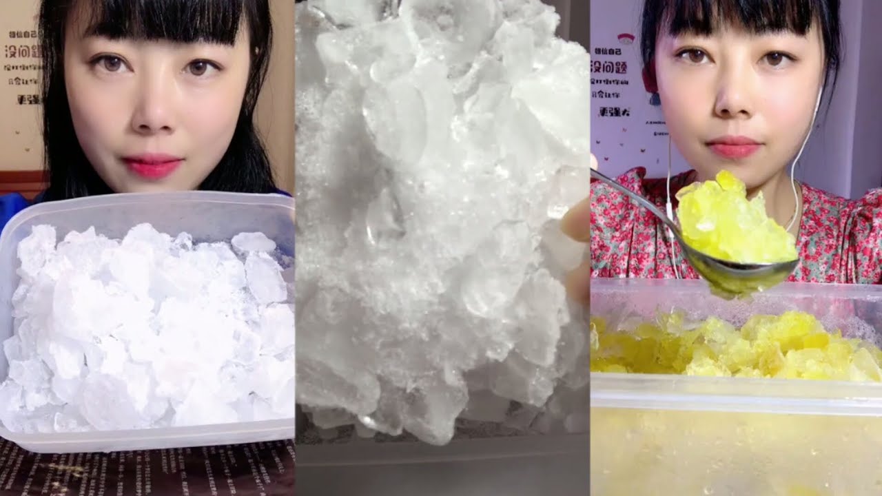 SOLO ZHAOFENG | SUPER HARD ICE | CRISPY CLEAR ICE #iceeating #asmr #asmrice