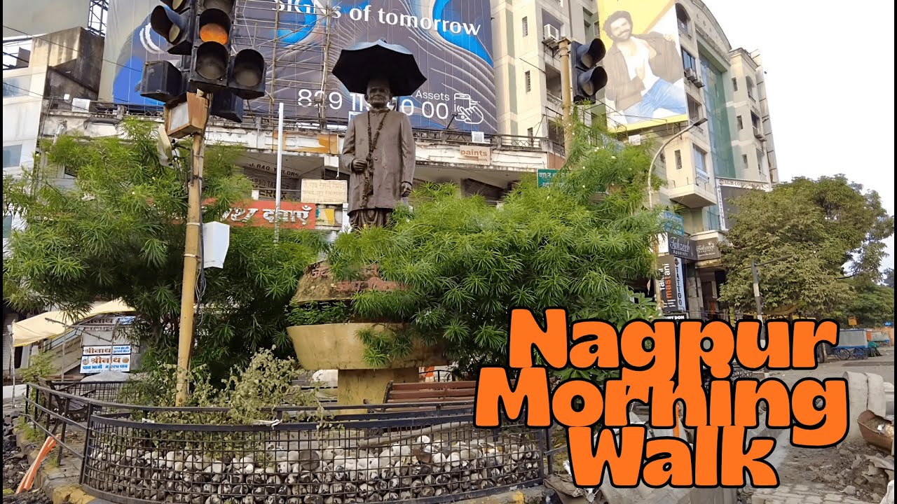 Nagpur Walking Tour 4K | Shankar Nagar to Dharampeth POV