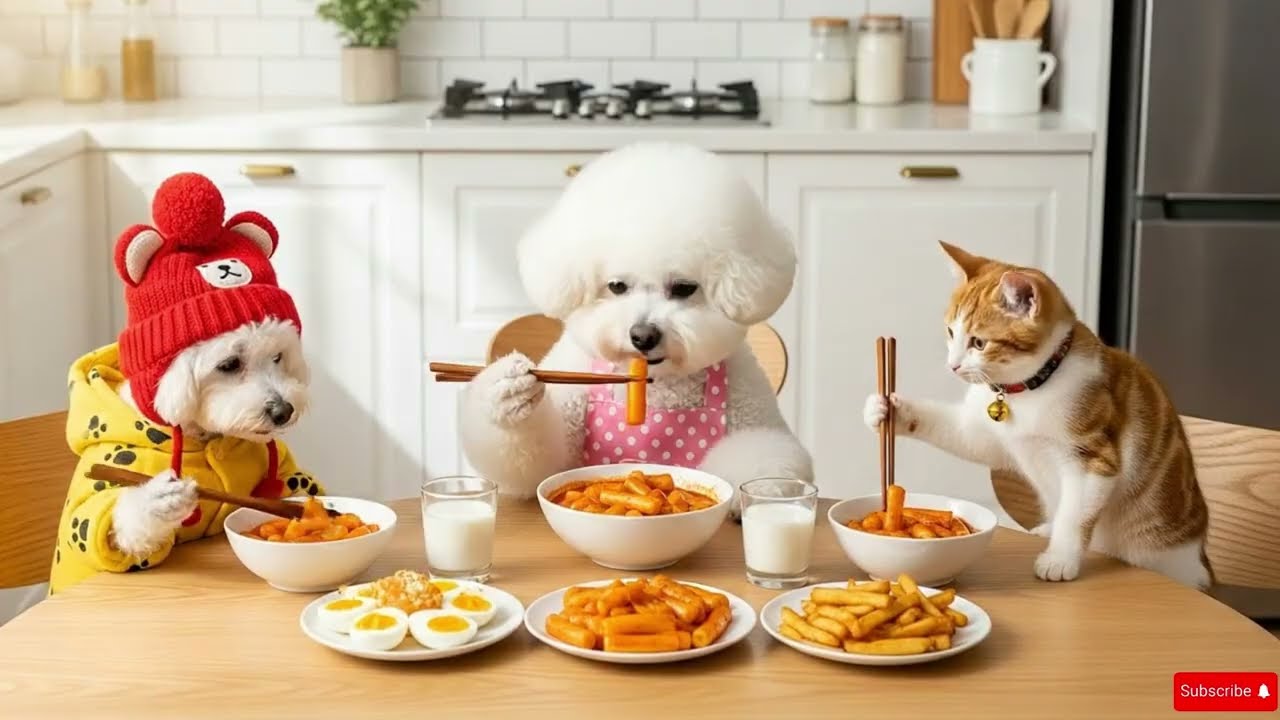 puppy smart move and mama dog smile win heart