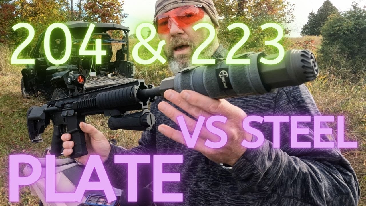Более 500 подписчиков!!! 204 Ruger и 223 против STEEL PLATE &mdash; какой из них мощнее?