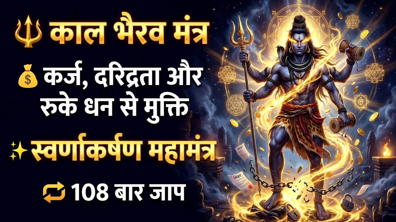 कर्ज, दरिद्रता और रुके धन से मुक्ति: स्वर्णाकर्षण काल भैरव मंत्र | 108 बार जाप | काल भैरव महामंत्र