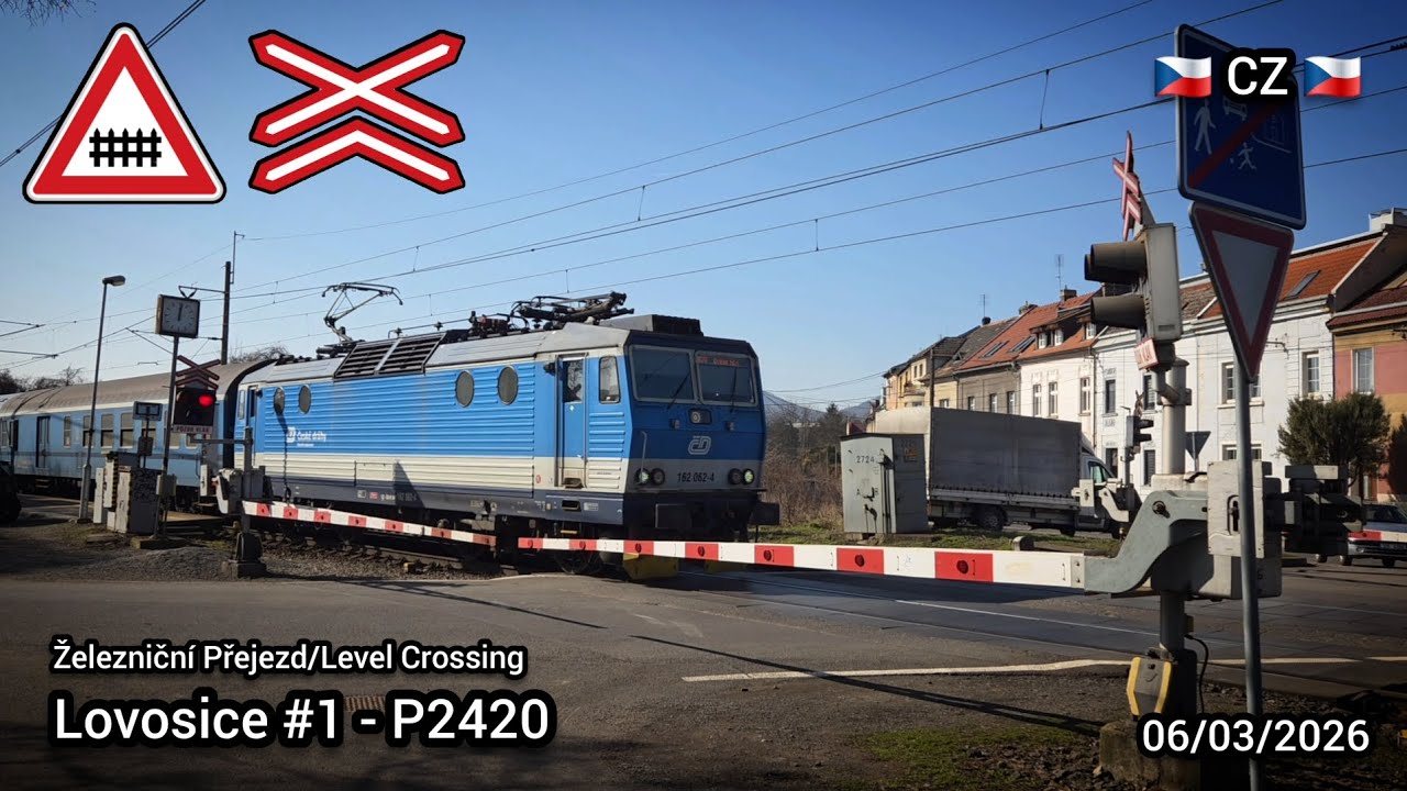 Železniční Přejezd/Level Crossing Lovosice #1 - P2420 | 🇨🇿 CZ 🇨🇿 | 06/03/2026