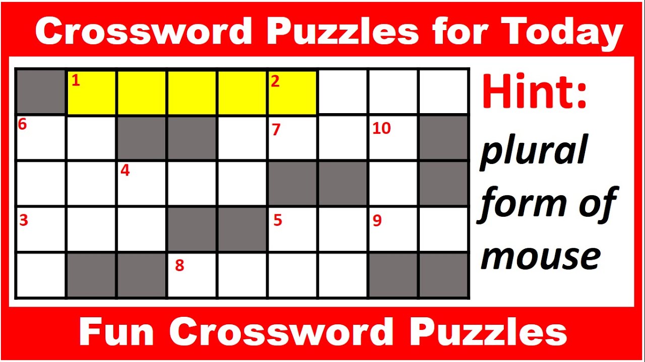 Crossword Puzzles |  Solve puzzle today | English Crossword Riddles |Puzzles Today| English Puzzles