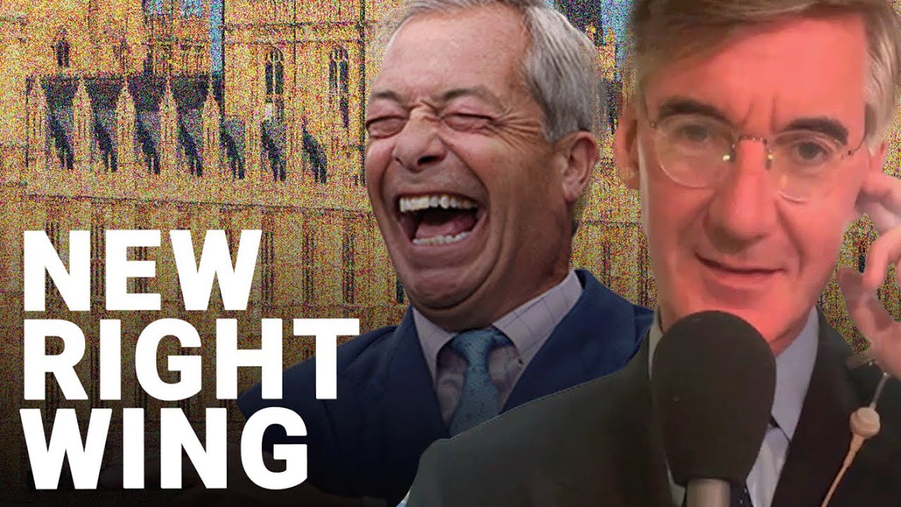 Jacob Rees-Mogg congratulates Nigel Farage on his election to parliament as he loses his own seat