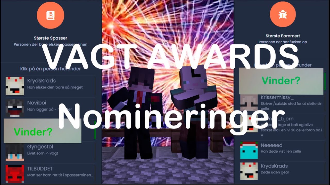 VAGT AWARDS PÅ FREAKYVILLE - Mine Nomineringer
