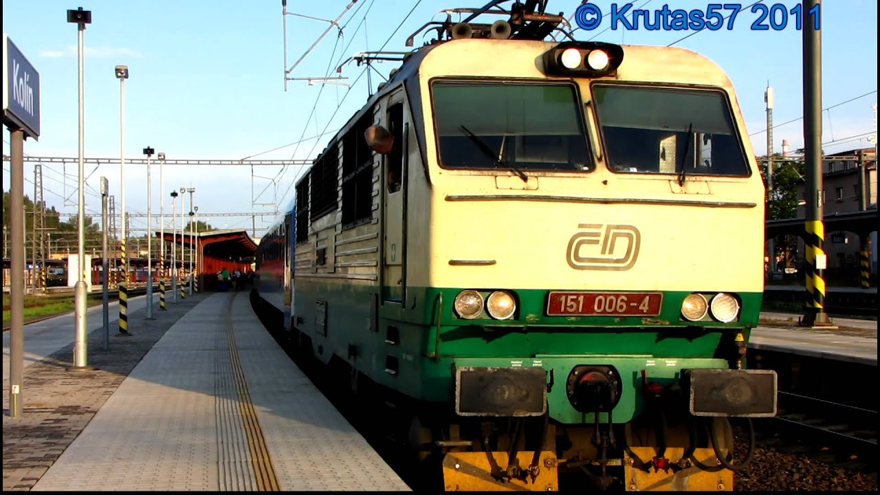 Banány 151.016 + IC581 a 151.006 + Ex144 - Kolín, 19.8.2011