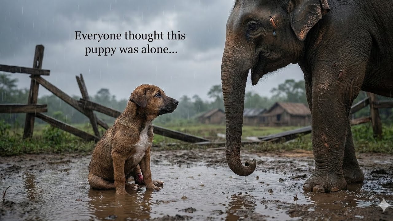 Kindness doesn’t need words”😢#AnimalRescue #ElephantLove #PuppyRescue #FaithInHumanity #ViralShorts 