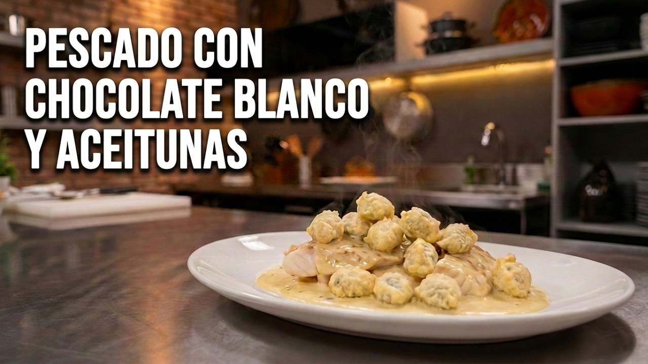 PESCADO CON CHOCOLATE BLANCO Y ACEITUNAS -  PERU FUSION , AL SABOR DEL CHEF PERU