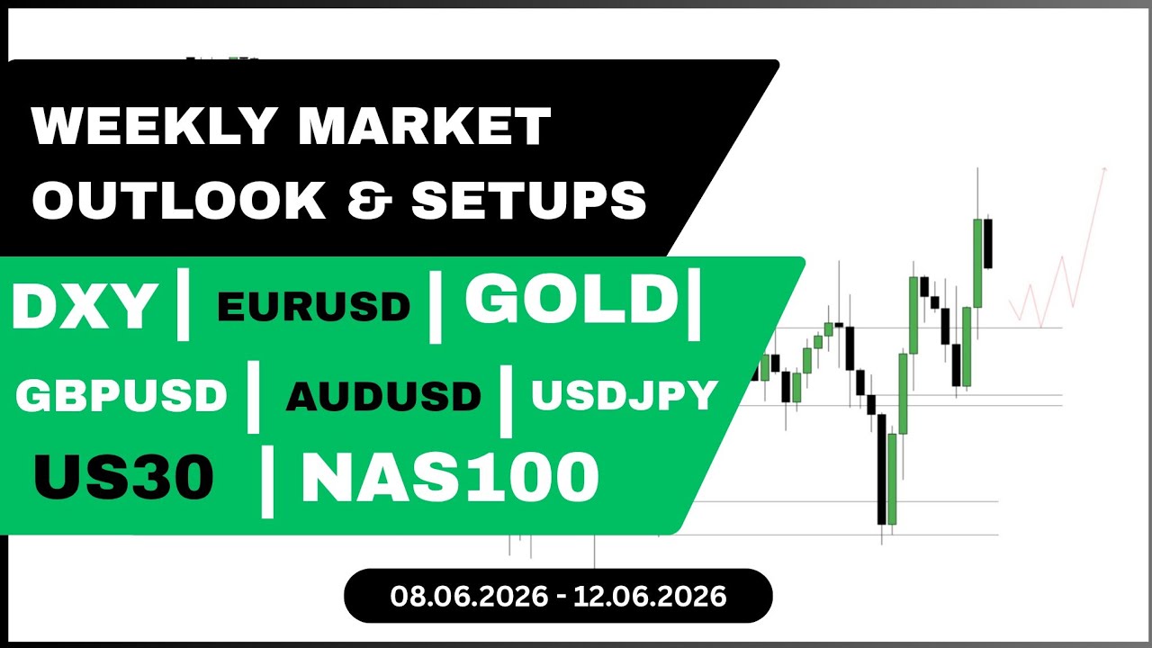 🎯 ЕЖЕНЕДЕЛЬНЫЙ ОБЗОР РЫНКА &mdash; DXY | EURUSD | GBPUSD | USDJPY | GOLD | NAS100 | US30 08.06.2026 &ndash; 1...