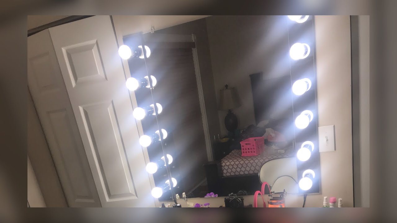 DIY VANITY MIRROR WITH WIRELESS REMOTE UNDER $125