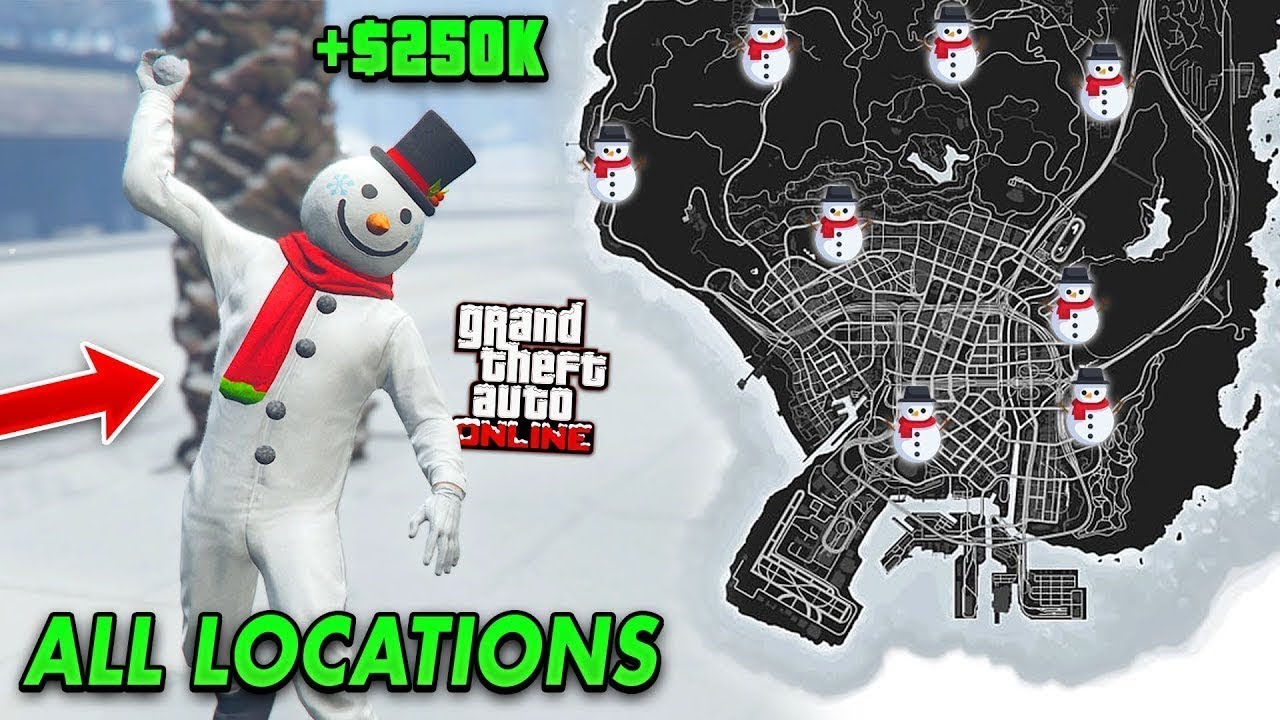 *НОВИНКА* Разблокируйте ОГРАНИЧЕННЫЙ ПО ВРЕМЕНИ костюм снеговика в GTA Online! (Все места располо...