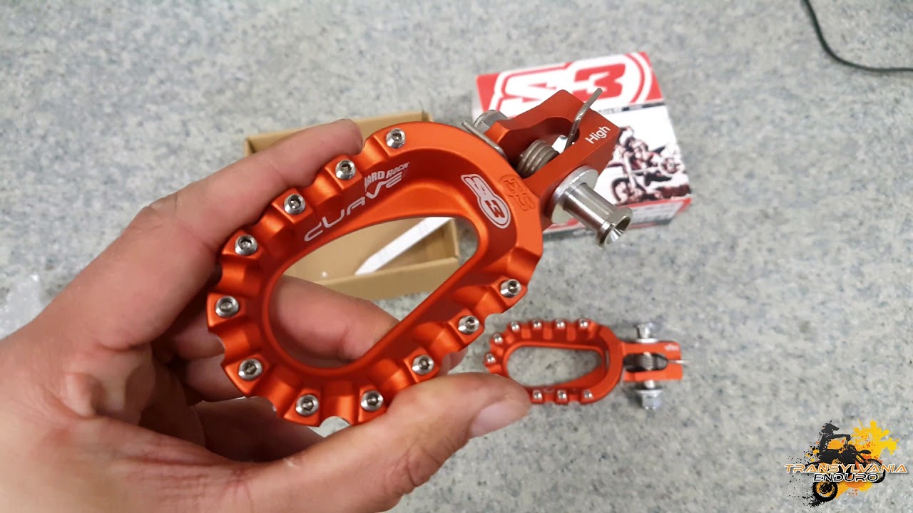 S3 Hardrock Curve Foot Pegs | Full Review KTM300TPI 2019 | Product Review #28