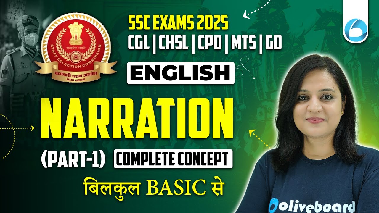 English Complete Narration for SSC Exams 2025 | बिलकुल Basic से