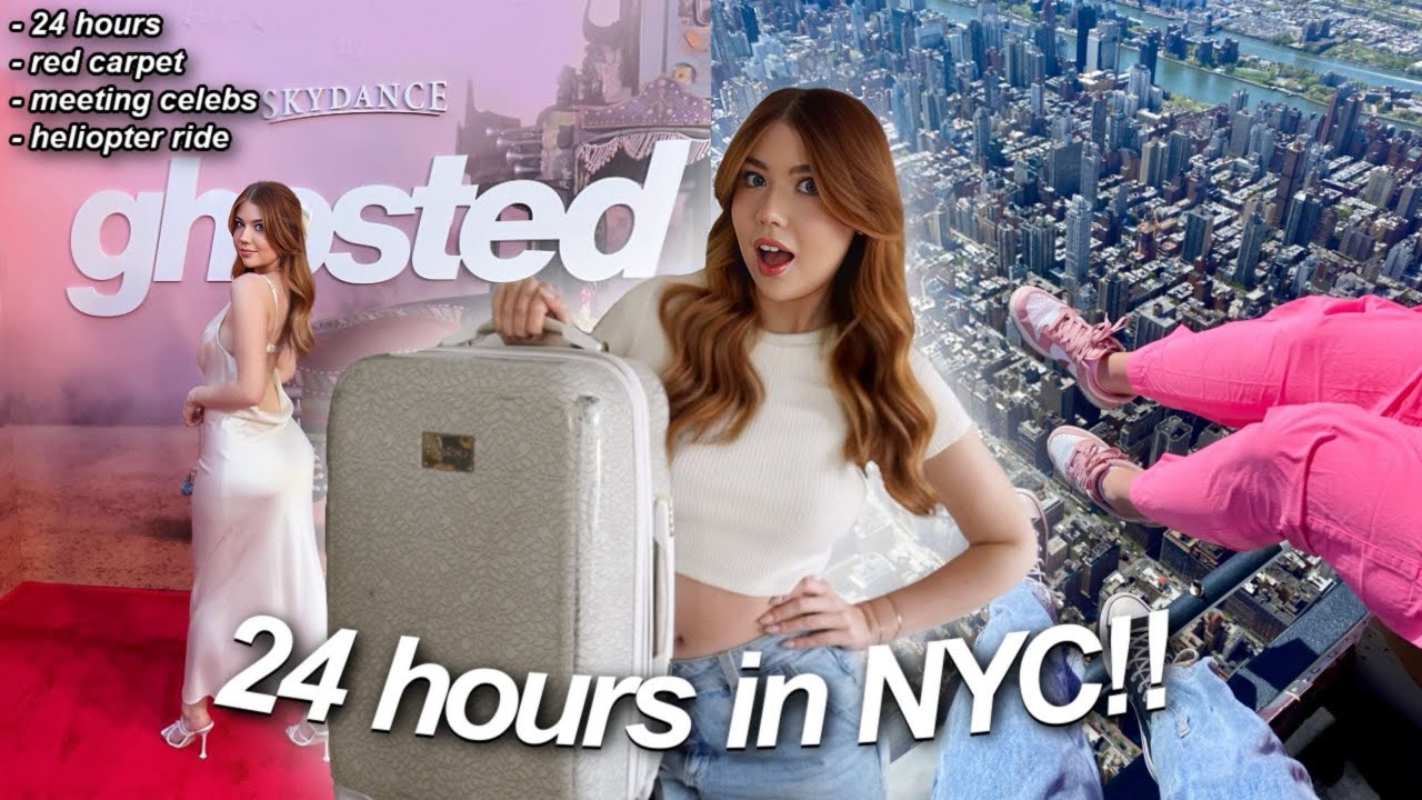I flew to NEW YORK for 24 hours! Movie premiere, Helicopter, and New boy?