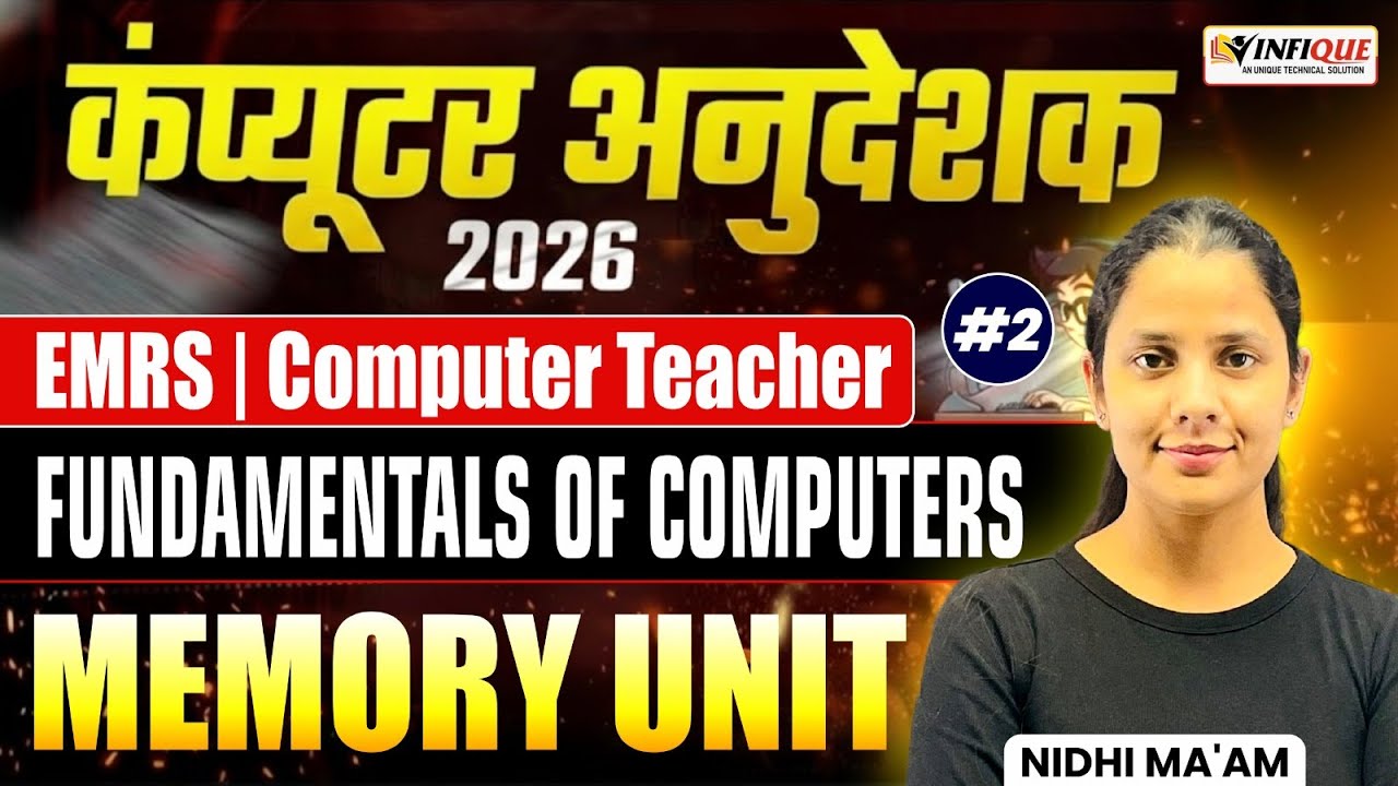 Computer Anudeshak Bharti 2026 | Memory Unit in Computer | EMRS Computer Teacher | By Nidhi Ma’am