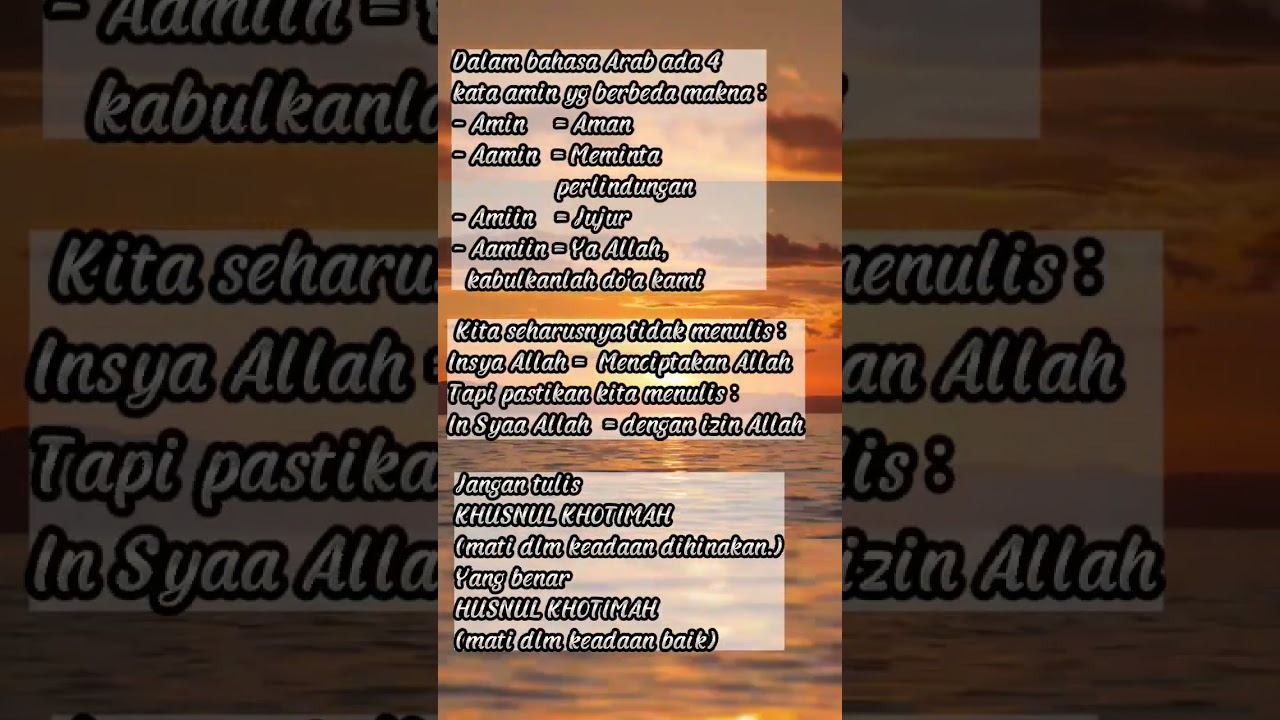 penulisan kata AMIN,AAMIIN yang tepat❗❗