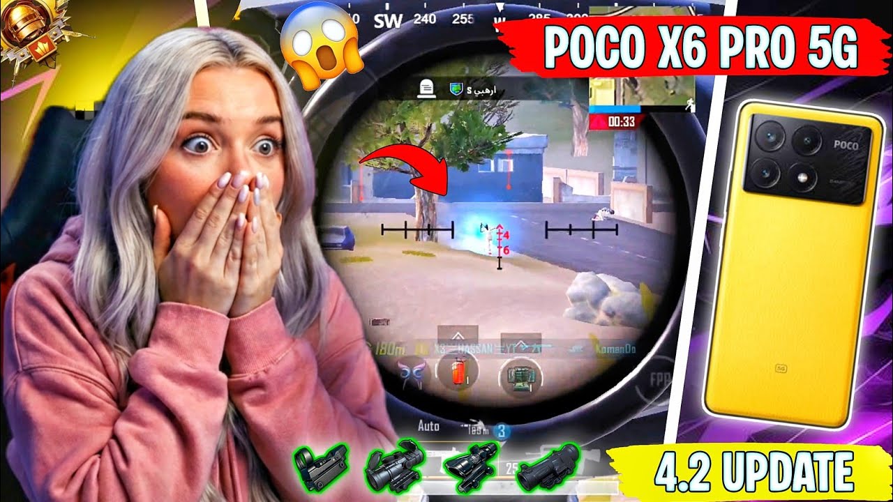 OMG🤯POCO X6 PRO 5G BGMI 4.2 SENSITIVITY | POCO X6 PRO 5G BGMI GYRO SENSITIVITY NEW UPDATE 4.2