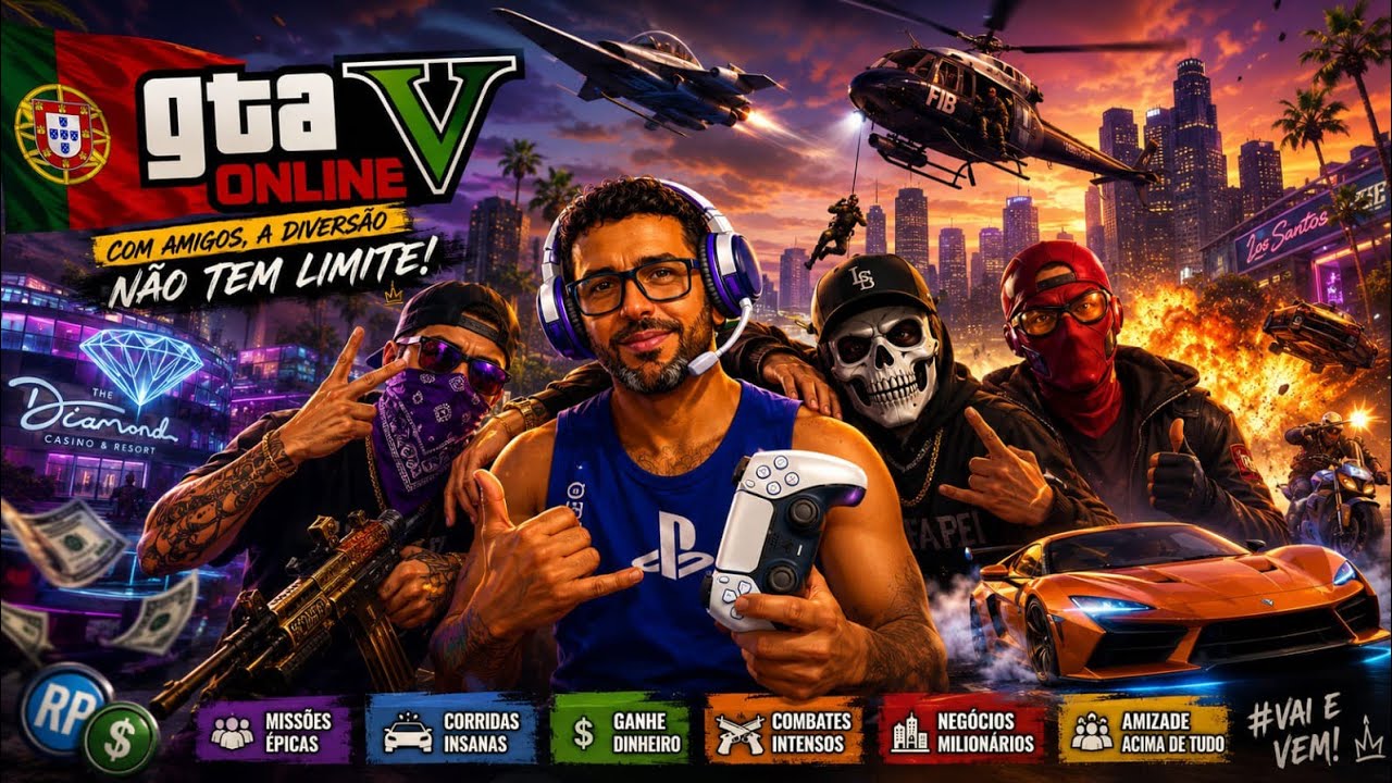 Gta-V jogando com amigos