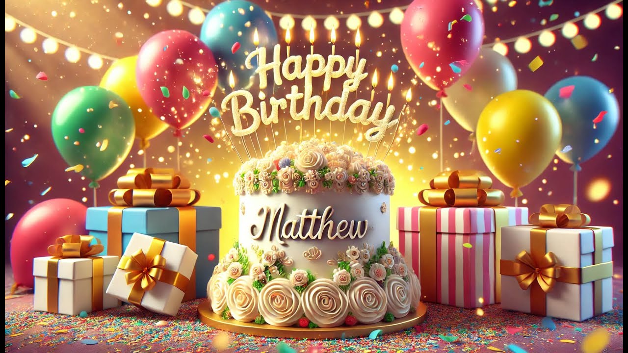 Best Birthday Song for Matthew 🎂🎉 Personalized Happy Birthday Video with Music
