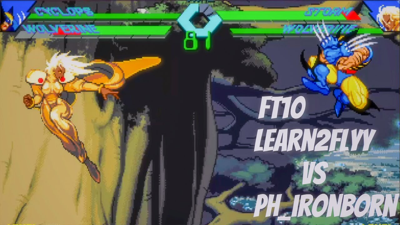X-men vs Street fighter | FT10 learn2flyy vs ph_ironborn | FightCade2 | 11.10.2021