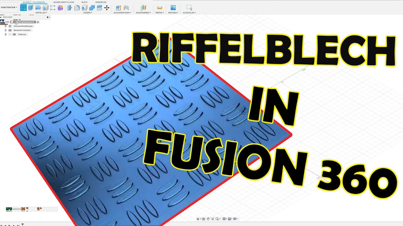 Riffelblech | Fusion 360 | Tutorial | Ger