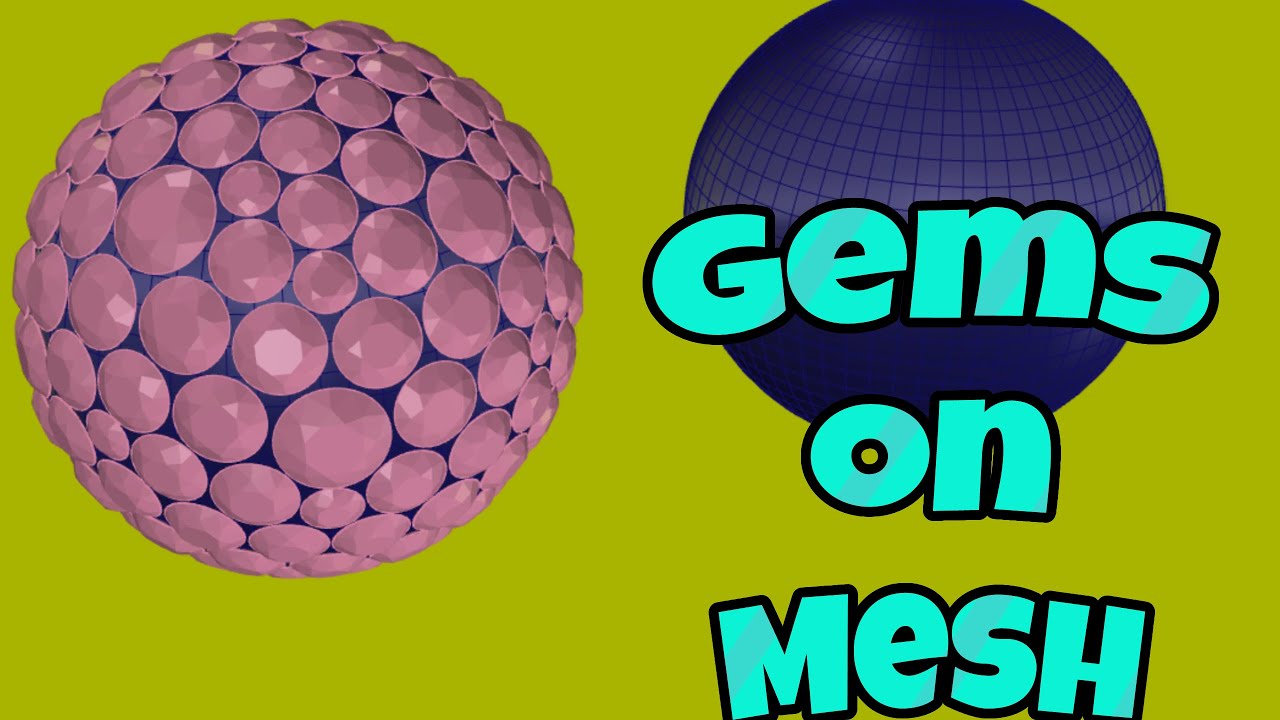 Tips N Tricks 29 - How to place gems/stones on Mesh | Mesh पर Gems या Stones या Diamonds कैसे लगाए।