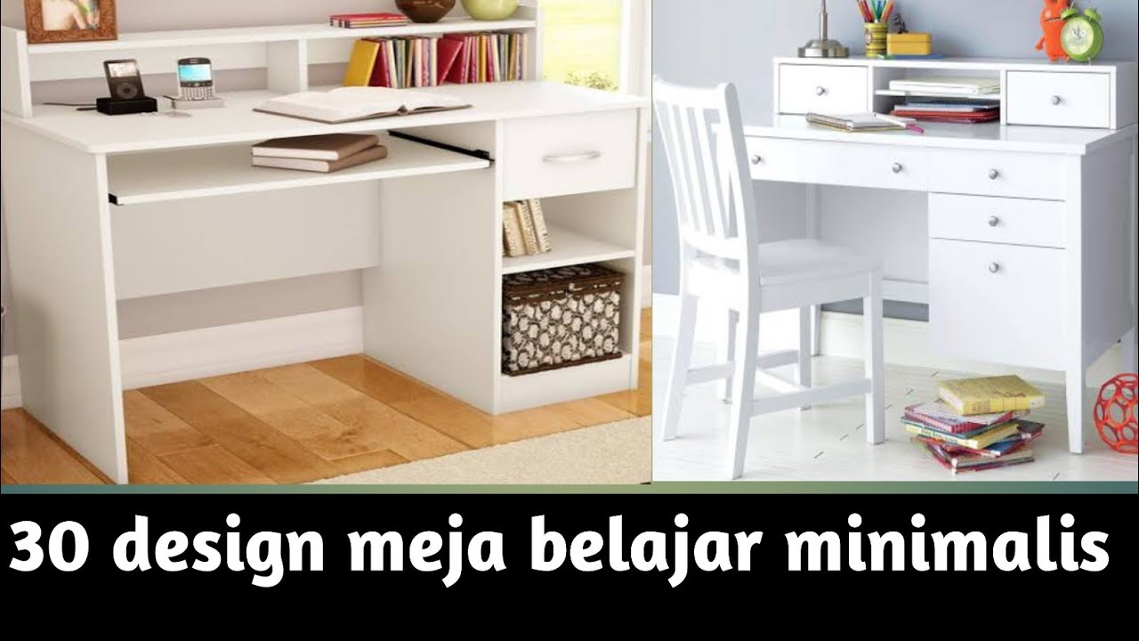 30 desig meja belajar minimalis hpl, terbaru dan elegan