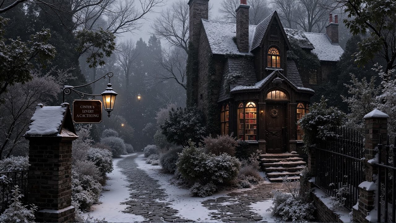 You're Reading History Book at Cozy Cottage | Gothic Winter with Dark Academia Music