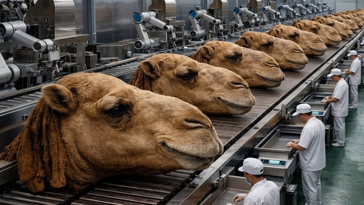 SHOCKING Process! How Camel Wool Is Made Inside a Real Factory
