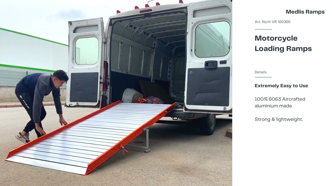 Aluminium Loading Van Ramp _ Motorcycle, Bike, Equipments up to 500kg.
