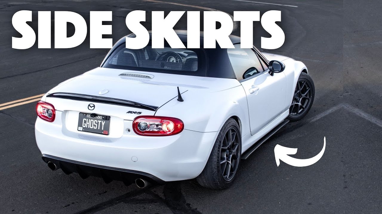 NA Miata side skirts on the NC... it fits! Ground effects part 1.