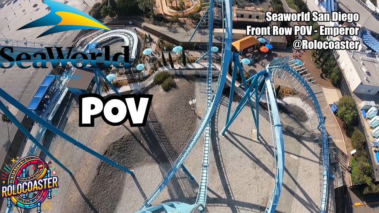 Emperor Front Row POV in 4K 😱 | SeaWorld San Diego #bolligerandmabillard #rollercoaster #pov #SWSD