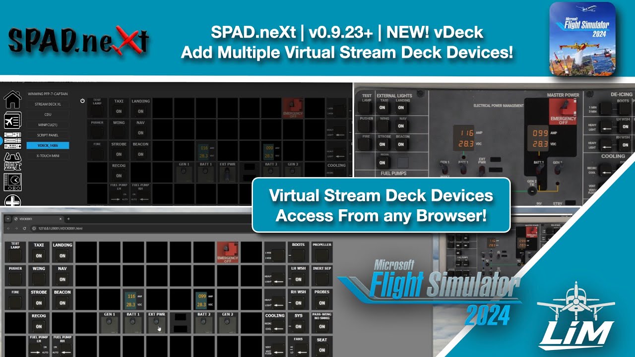 MSFS 2024 | SPAD.neXt v0.9.23+ | New Feature! vDECK