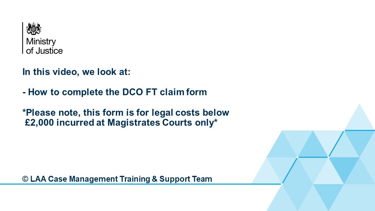 How to complete the DCO Fastrak claim form