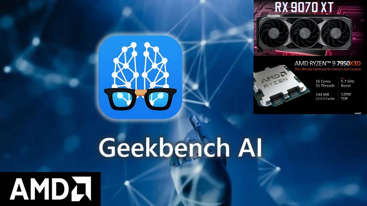 Geekbench AI RX 9070 XT + Ryzen 9 7950x3d