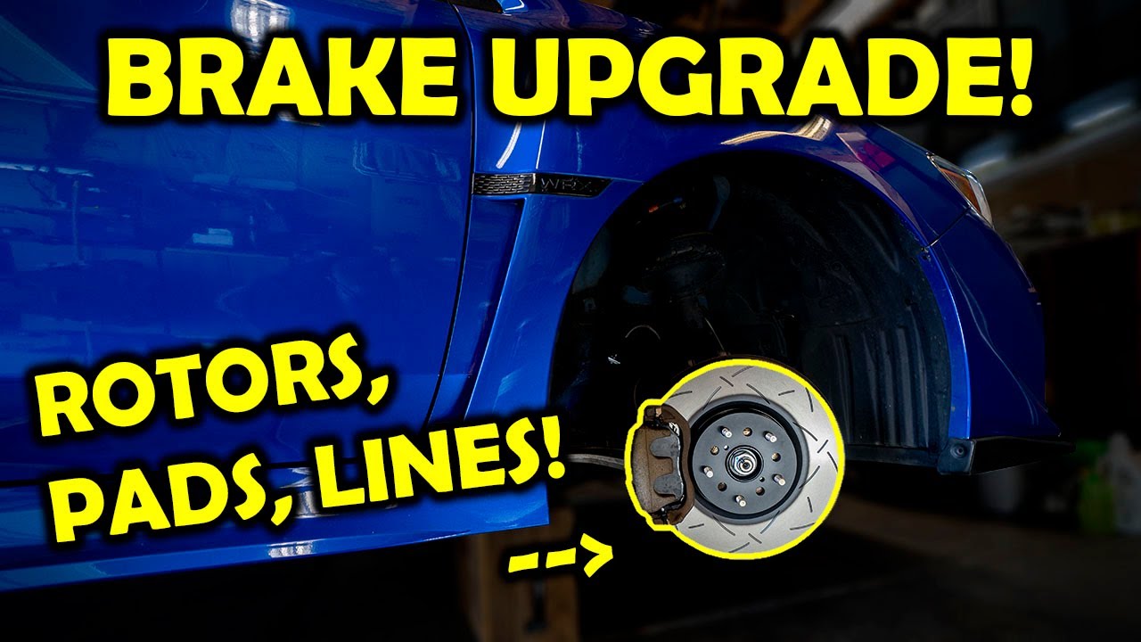 UPGRADED BRAKES on 2017 WRX // RESULTS WERE AMAZING! // DBA Rotors // Stoptech Lines //Hawk Pads//