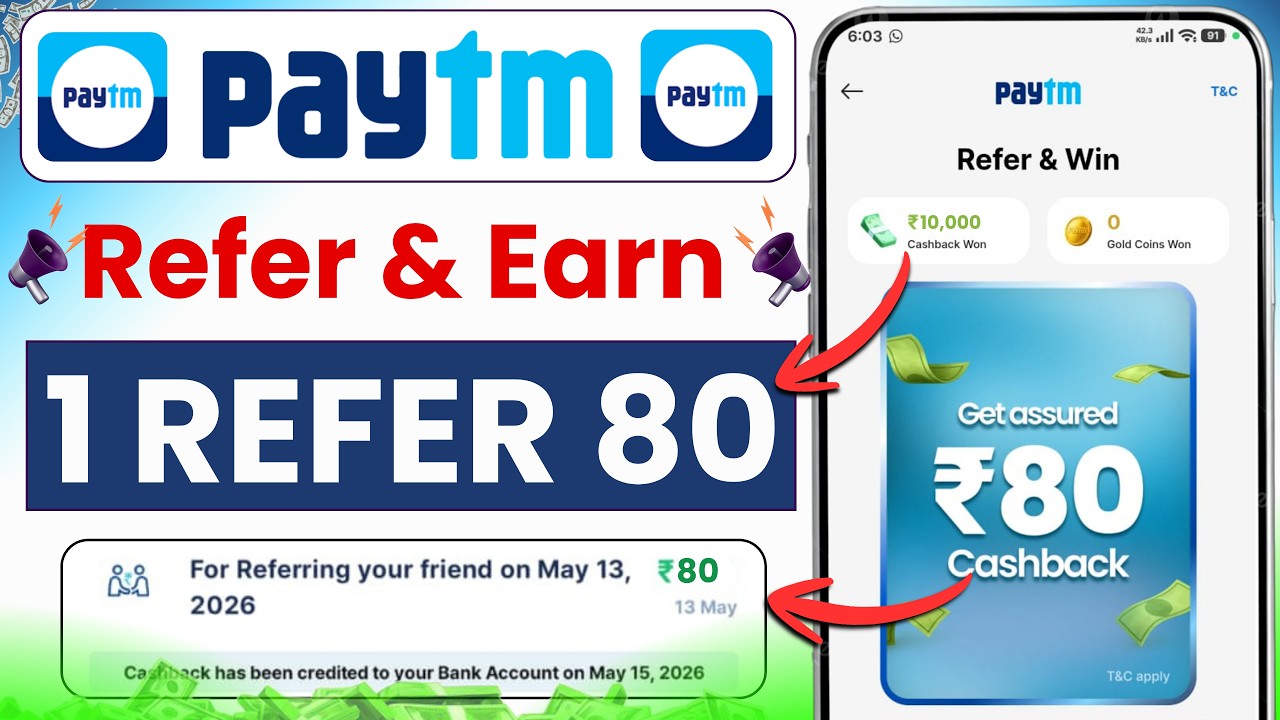 Paytm refer and earn 2026 || paytm app se refer kaise kare || how to refer and earn in paytm