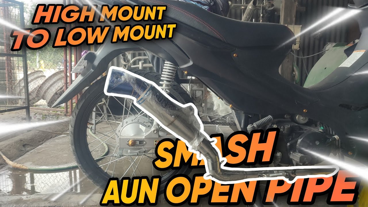 High Mount Elbow to Low Mount Elbow - AUN Open Pipe for Suzuki Smash 115
