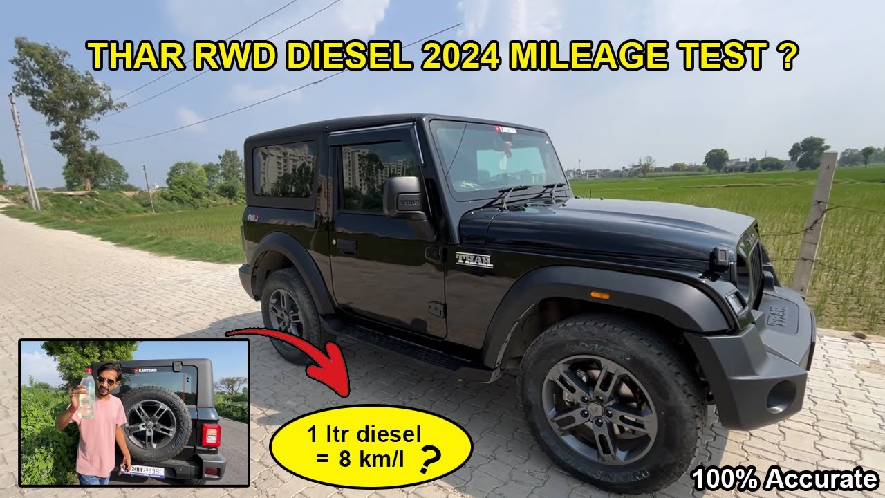 Thar RWD Diesel 2024 Mileage Test | New Thar 2024 500km driven #TharRwd #m_ravithakur