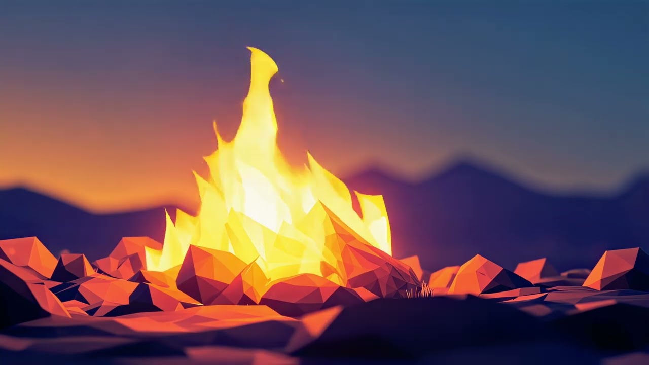 Digital Campfire Ambience | Warm Fire Sounds for Relaxation