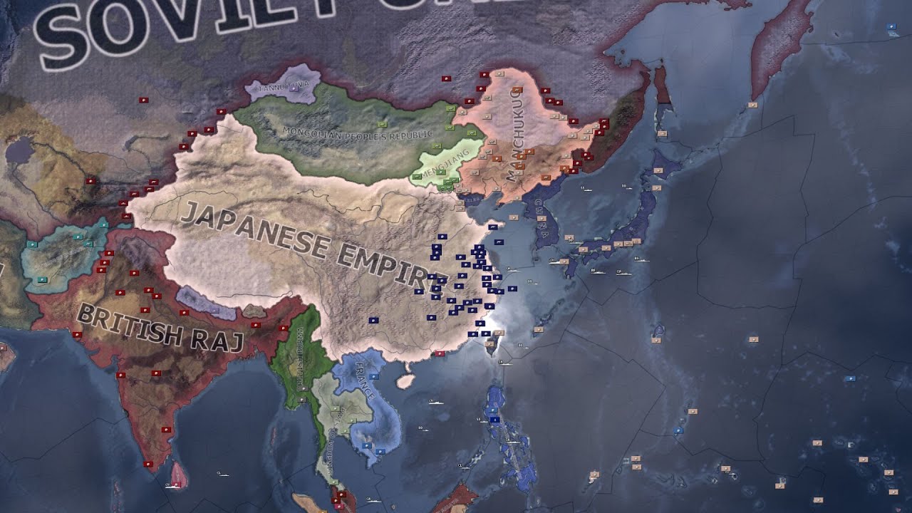 HOI4 Timelapse - What if Japan and China Swapped places!