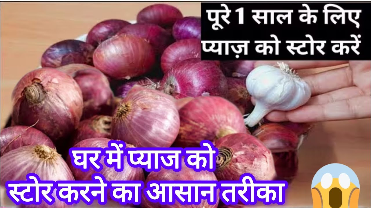 प्याज को लहसुन के साथ स्टोर करने ये तरीका देख चौक जाएंगे 😱/ How to Store #viral #kitchentips #store 