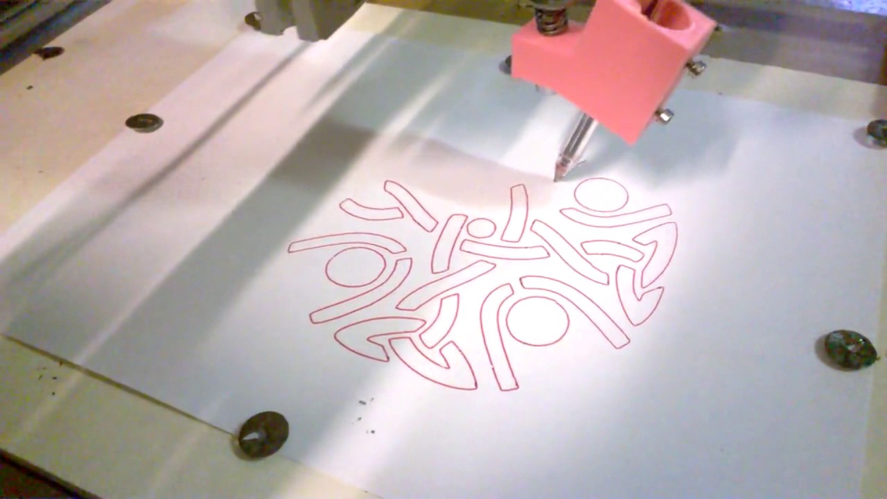 mini cnc drawing test pen holder gslot