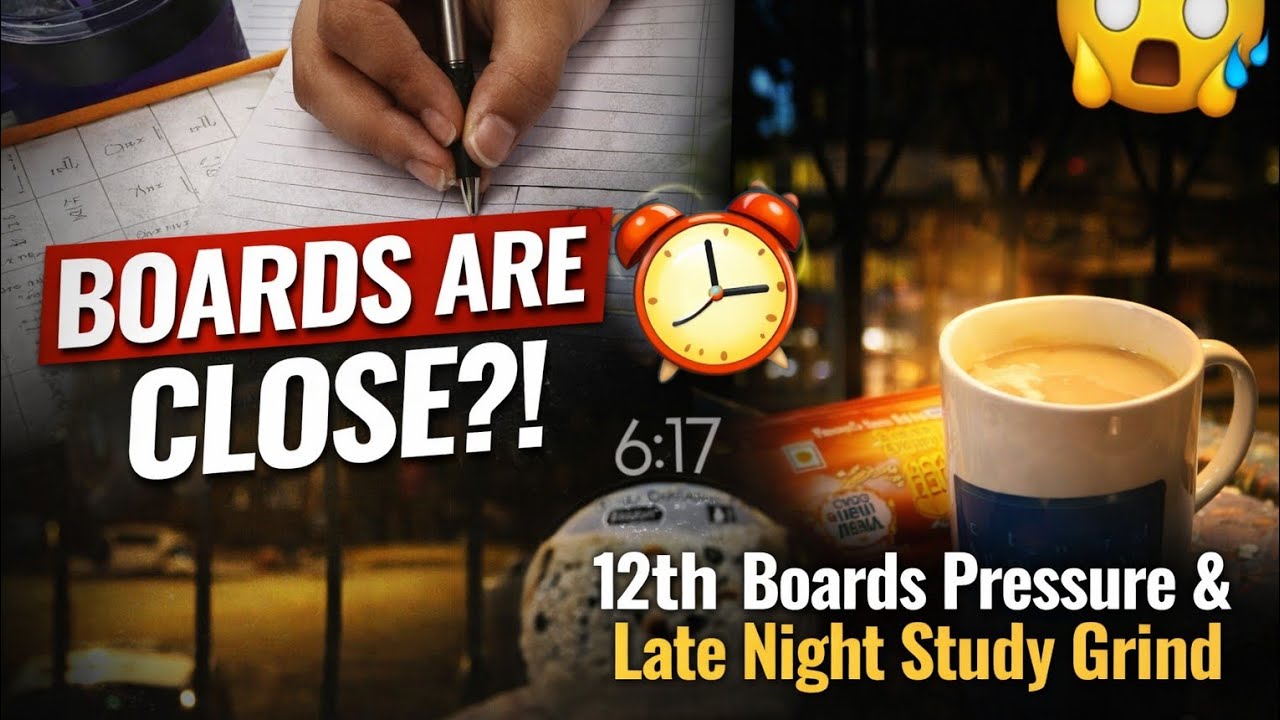 🚨 BOARDS ARE CLOSE?! | 12th Boards Pressure & Late Night Study Grind
