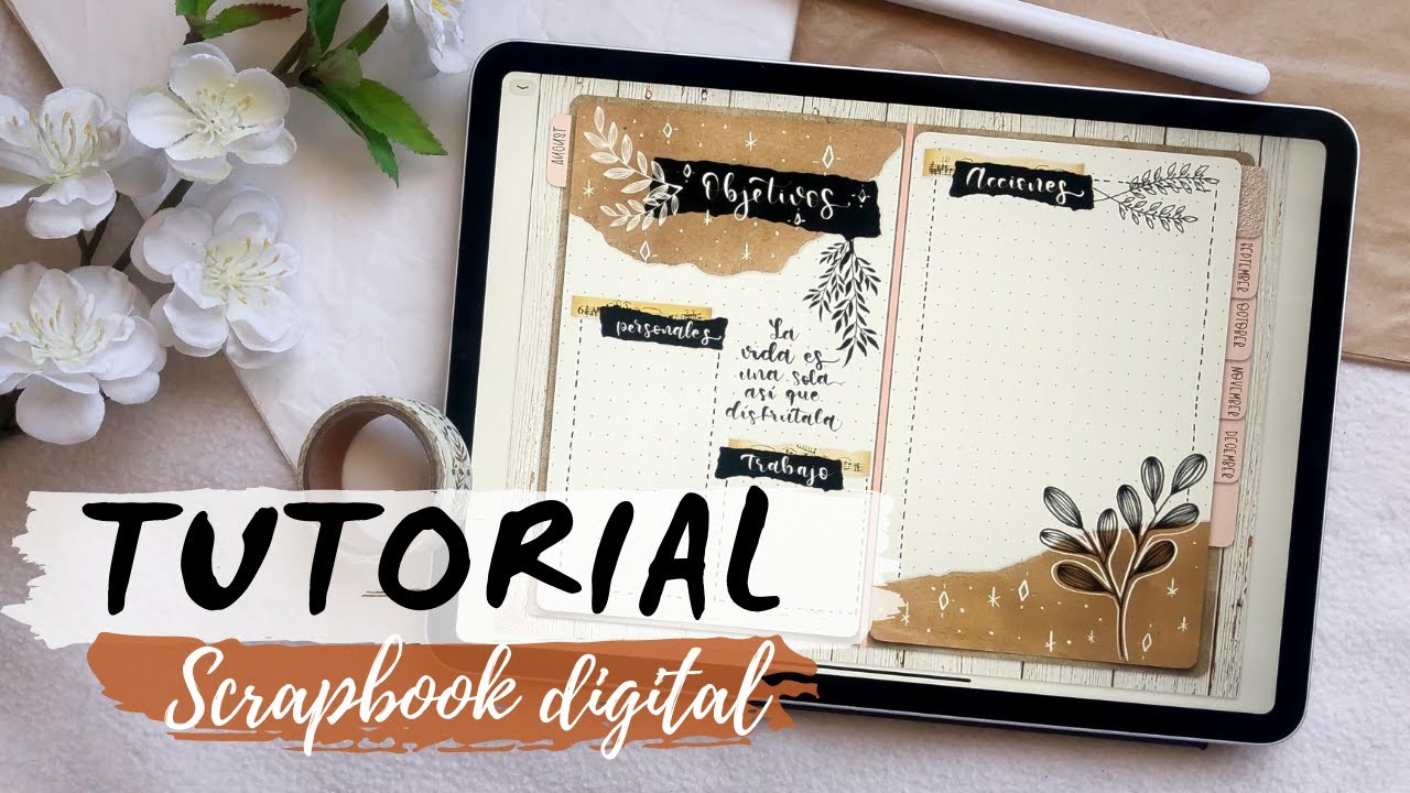 COMO USAR EL IPAD PARA SCRAPBOOK / TUTORIAL DE SCRAPBOOK EN ESPAÑOL + MATERIALES GRATIS