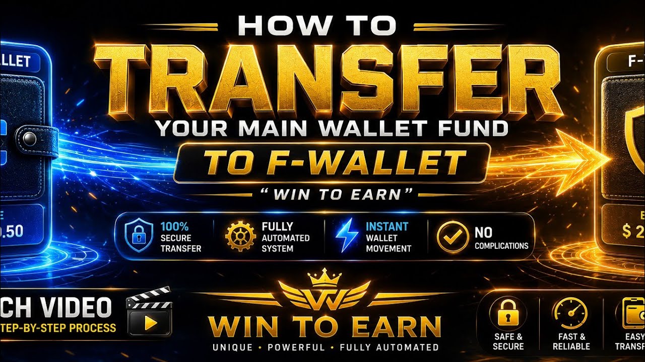 How To Transfer Your Main Wallet Balance To F-Wallet In 