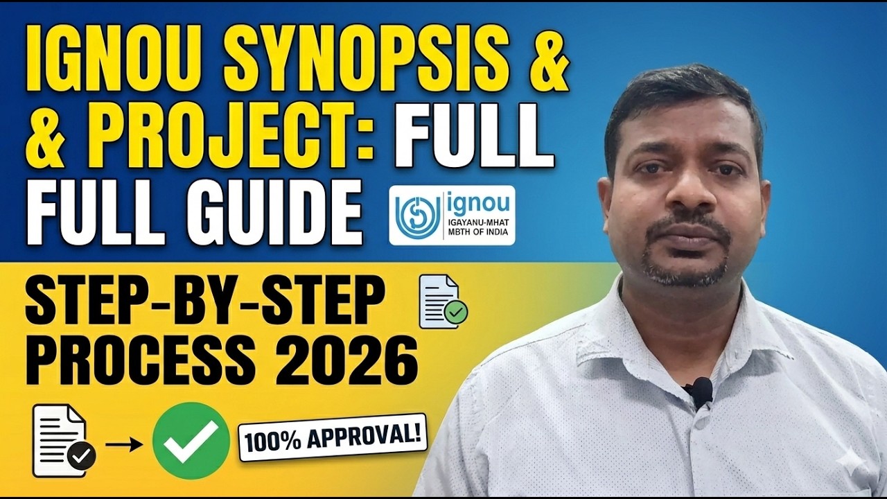 Complete Information IGNOU Synopsis or Project #ignouproject #ignouassignment #ignoueducation