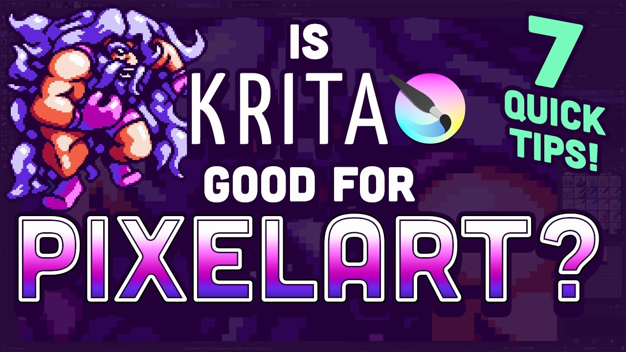 Подходит ли Krita (бесплатно) для создания пиксельной графики? | 7 быстрых советов и покадровая с...