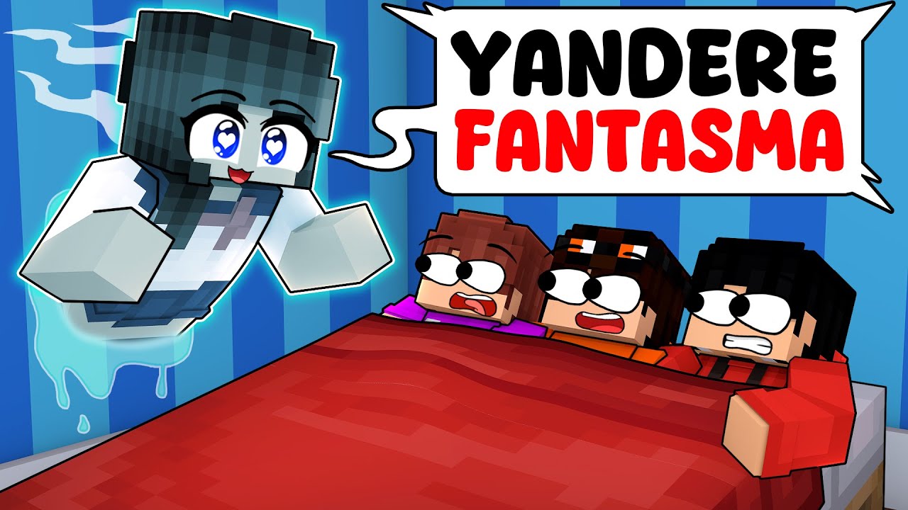 UMA YANDERE FANTASMA na FESTA DO PIAJAMA só de MENINOS no Minecraft