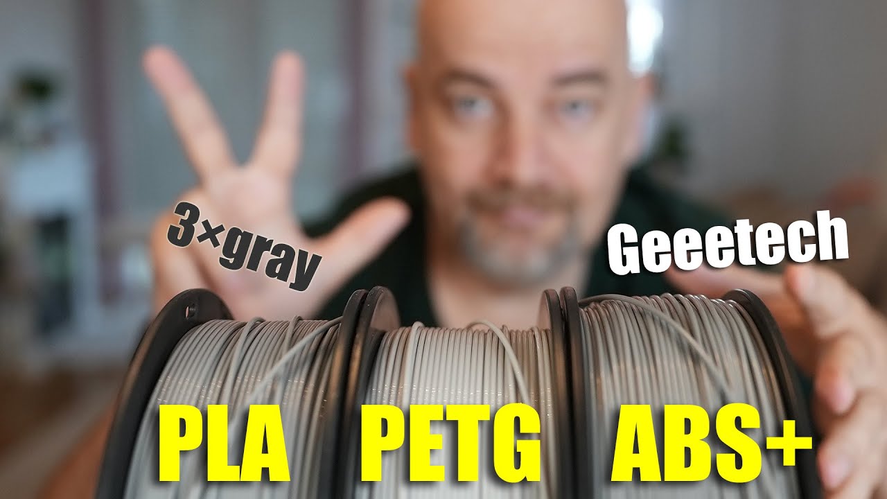Geeetech PLA vs PETG vs ABS+ and this time all in gray color